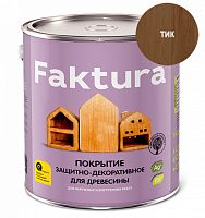Покрытие FAKTURA защитно-декоративное для древесины тик, банка 0,7 л